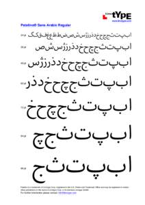 ACDE  www.linotype.com Palatino® Sans Arabic Regular 24 pt