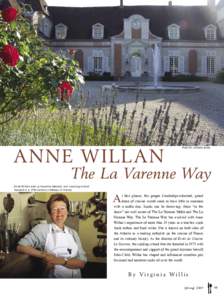 ANNE WILLAN  PHOTO: DENISE BINA The La Varenne Way