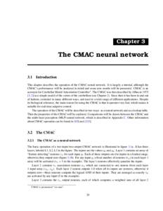 Chapter 3  The CMAC neural network 3.1