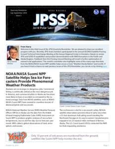 Quarterly Newsletter July-September 2014 Issue 3 N O A A