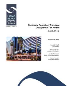 Summary Report on Transient Occupancy Tax Audits