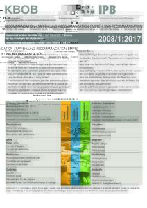 IPB La construction durable dans les contrats d’études et les contrats de réalisation Nachhaltiges Bauen in Planer- und Werkverträgen:2017