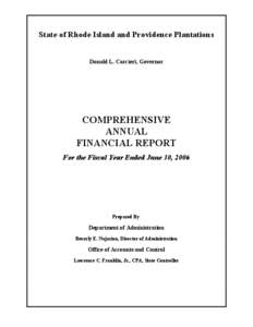 State of Rhode Island FY 06 CAFR.doc