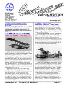 AMA #1256  Official Newsletter of the 2013 Club Officers President: Ron Becker