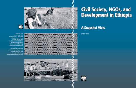 Civil Society, NGOs, and Development in Ethiopia A Snapshot View The World Bank 1818 H Street N.W. Washington, D.CUSA