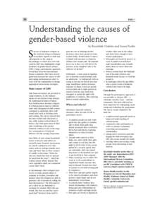 30  FMR 19 Understanding the causes of gender-based violence