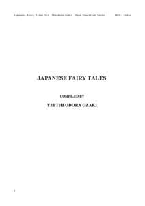 Japanese Fairy Tales Yei  Theodora Ozaki Open Education India