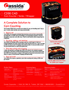 ®  C200 CAD Coin Counter / Sorter / Wrapper