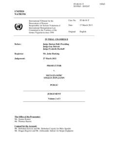 ITT D19565 - D19247 UNITED NATIONS International Tribunal for the