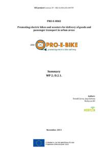 Pro-e-bike Summary D.2.1.MOB_EN_2013-12-13