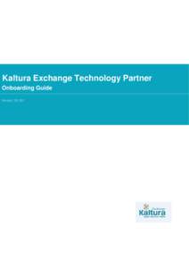 Kaltura Exchange Onboarding Guide