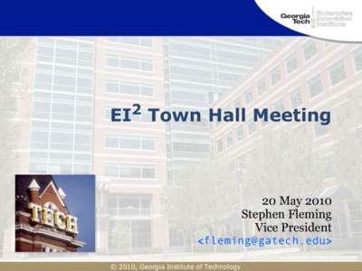 2  EI Town Hall Meeting 20 May 2010 Stephen Fleming