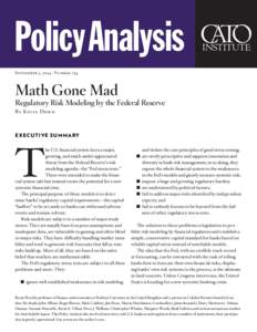 Math Gone Mad: Regulatory Risk Modeling by the Federal Reserve