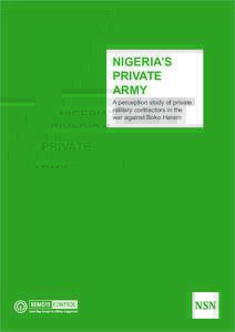 NIGERIA’S PRIVATE ARMY A perception study of private military contractors in the