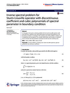 Inverse spectral problem for Sturm-Liouville operator with discontinuous coefficient and cubic polynomials of spectral parameter in boundary condition
