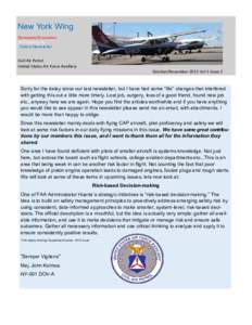 New York Wing Standards/Evaluation Air Operations Safety Newsletter  Civil Air Patrol