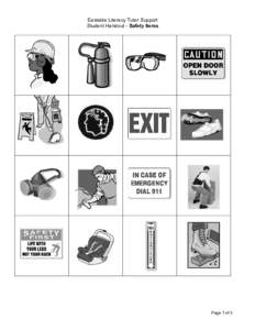 Eastside Literacy Tutor Support Student Handout - Safety Items Page 1 of 3  Page 2 of 3