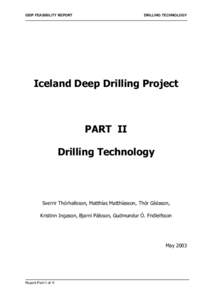 IDDP FEASIBILITY REPORT  DRILLING TECHNOLOGY Iceland Deep Drilling Project