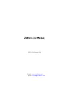 CNStats 3.3 Manual  © 2008 