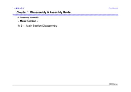 1.MS-1-D.1  Confidential Chapter 1. Disassembly & Assembly Guide 1-3. Disassembly & Assembly