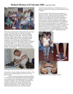 Microsoft Word - Medical Mission to El Salvador 2004