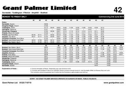 Grant Palmer Limited  42 Dunstable - Toddington - Flitwick - Ampthill - Bedford