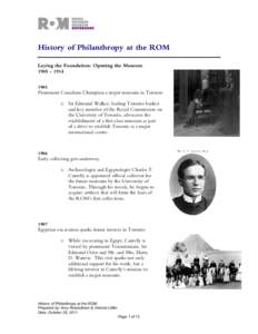 Microsoft Word - Philanthropic History of the ROM.DOC