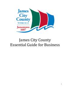 James City County Essential Guide for Business 1  Table of Contents