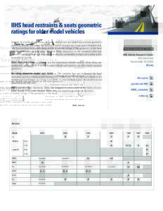 IIHS head restraints & seats geometric ratings for older model vehicles Ratings of seat/head restraints in newer model cars are based on restraint geometry (distance behind and below the head of a seated average-size man