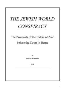 Karl Bergmeister - The Jewish World Conspiracy