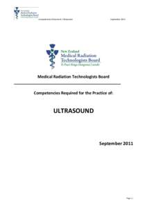 Competencies Document: Ultrasound  September 2011 Medical Radiation Technologists Board