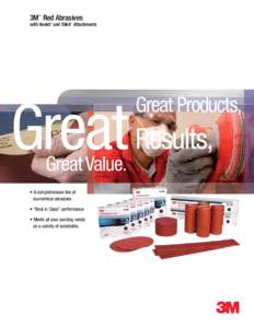 3M Red Abrasives ™ with Hookit and Stikit Attachments ™
