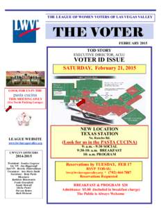 THE LEAGUE OF WOMEN VOTERS OF LAS VEGAS VALLEY  THE VOTER FEBRUARYTOD STORY