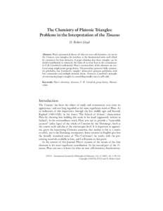 The Chemistry of Platonic Triangles