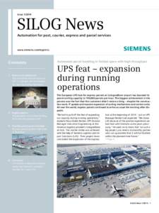 IssueSILOG News Automation for post, courier, express and parcel services  www.siemens.com/logistics
