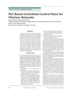 MANTELET LAYOUT_Layout[removed]:30 PM Page 128  TOPICS IN OPTICAL COMMUNICATIONS PCE-Based Centralized Control Plane for Filterless Networks