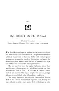 ONE  INCIDENT IN FUJISAWA On the Tokaido: Gods-Absent Month (November), the same year