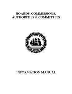 BOARDS, COMMISSIONS, AUTHORITIES & COMMITTEES INFORMATION MANUAL  PREFACE
