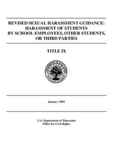 Revised Sexual Harassment Guidance: Harassment of Students by School Employees, Other Students, or Third Parties (PDF)