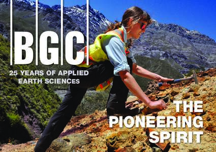 25 YEARS OF APPLIED EARTH SCIENCES THE PIONEERING SPIRIT