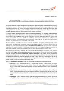 Microsoft Word - VPHINST_position statement on animal experim v3-1.doc