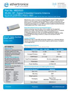 DATASHEET Part No. M830520 Product: 2.4/5 GHz Ceramic Antenna  Part No. M830520
