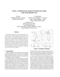 LusSy: A Toolbox for the Analysis of Systems-on-a-Chip at the Transactional Level M. Moy STMicroelectronics, Verimag 