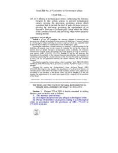 Senate Bill No. 25–Committee on Government Affairs CHAPTERAN ACT relating to technological crimes; authorizing the Attorney General to take certain actions to prevent technological crimes; revising the provi