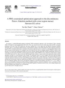 A PDE-constrained optimization approach to the discontinuous Petrov&#x2013;Galerkin method with a trust region inexact Newton-CG solver