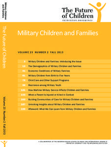 Military Children and Families The Future of Children  Military Children and Families