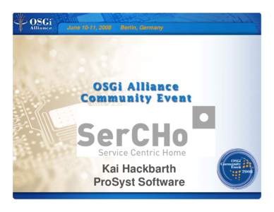 OSGi / Alcatel-Lucent / Computing / Middleware / ProSyst / Standards organizations