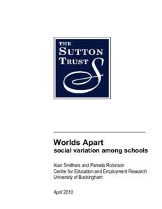 Worlds Apart: social variation among schools