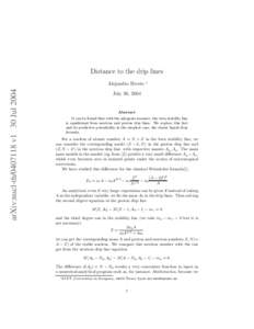 Distance to the drip lines  arXiv:nucl-th[removed]v1 30 Jul 2004 Alejandro Rivero