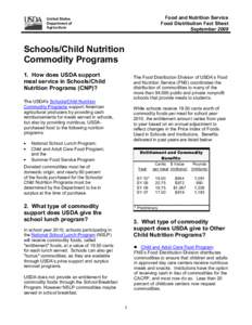 Food Distribution Nutrition Program Fact Sheet